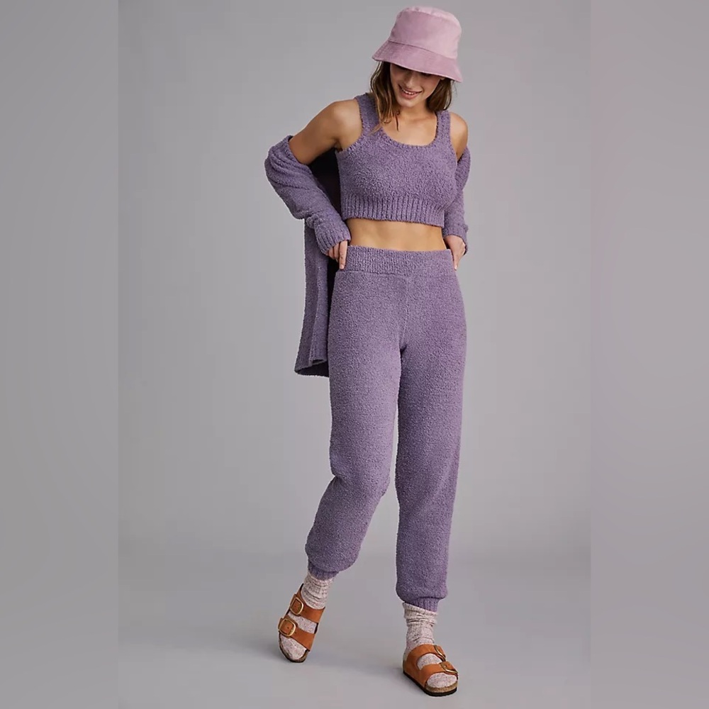 Cozy Purple Fleece Women's Pajama Set